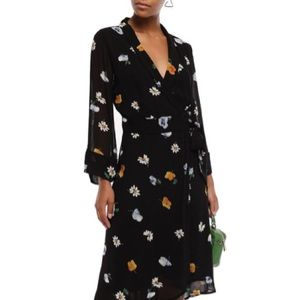 GANNI
Dainty floral-print georgette wrap dress